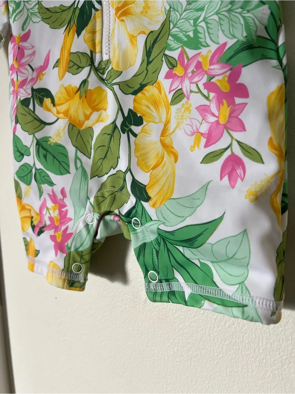 Janie and Jack Baby 6-12M Tropical Floral One Piece Rash Guard Swimsuit